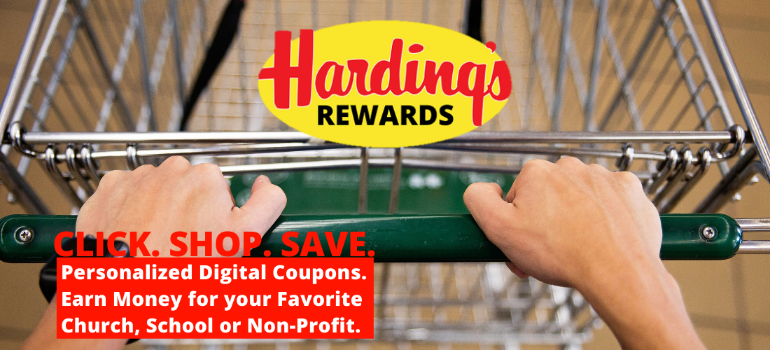 Harding's Rewards - Click. Shop. Save.